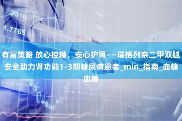 有富策略 放心控糖，安心护肾——瑞格列奈二甲双胍安全助力肾功能1-3期糖尿病患者_min_指南_血糖