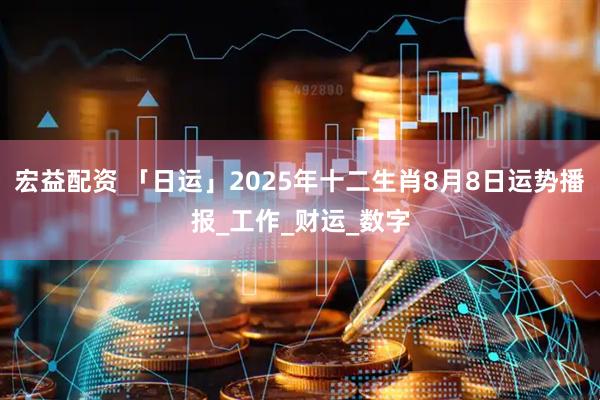 宏益配资 「日运」2025年十二生肖8月8日运势播报_工作_财运_数字